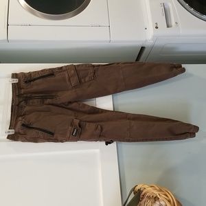 Hollister Brown Cargo Jogger Pants